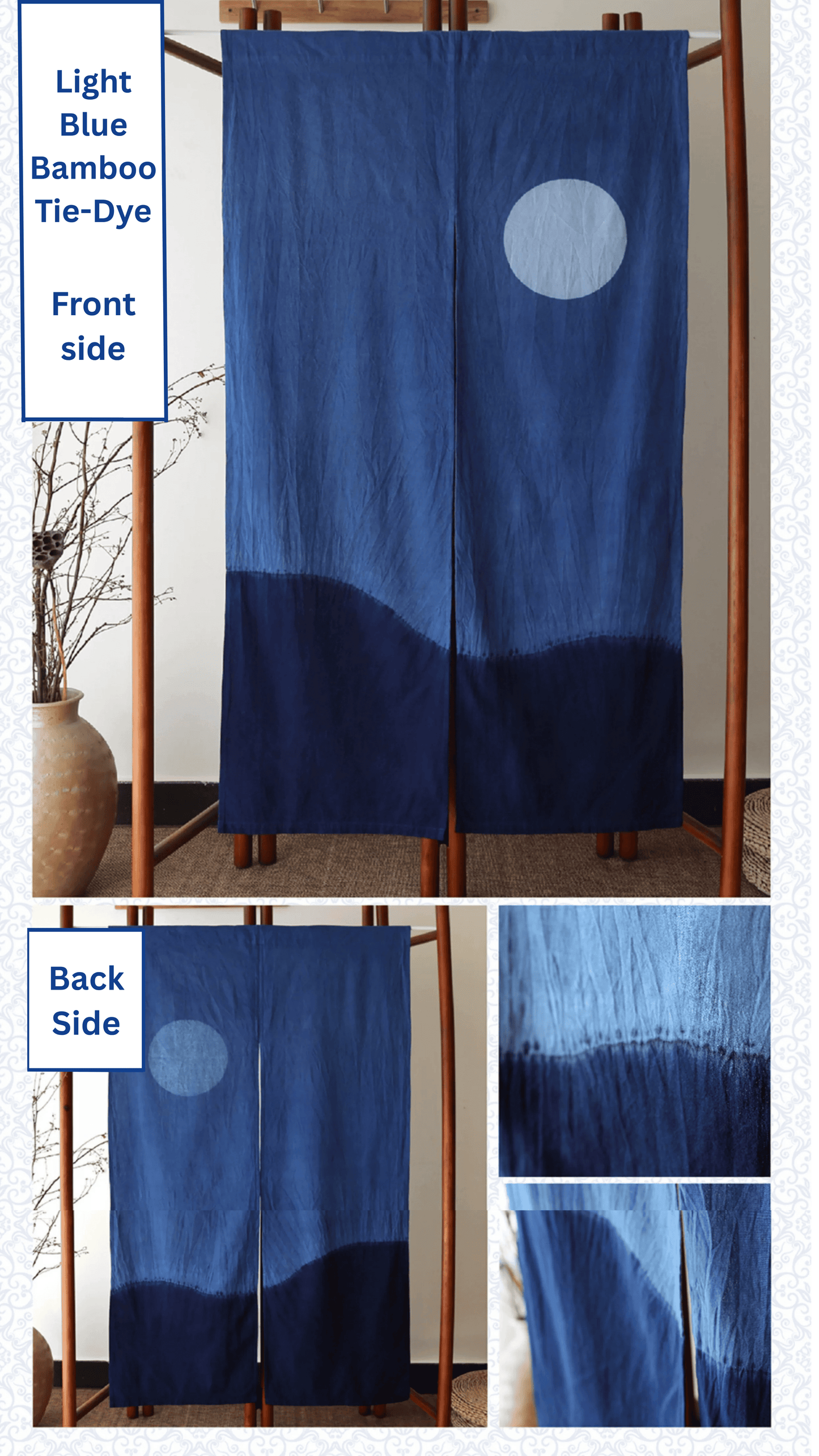 Handmade Tie Dye Doorway Curtain