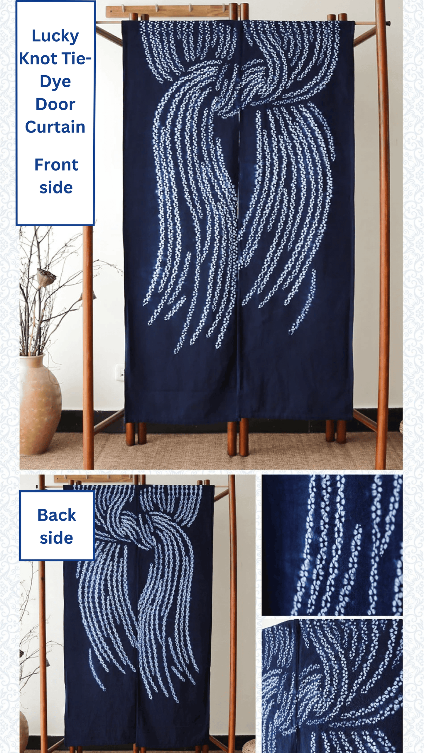 Handmade Tie Dye Doorway Curtain