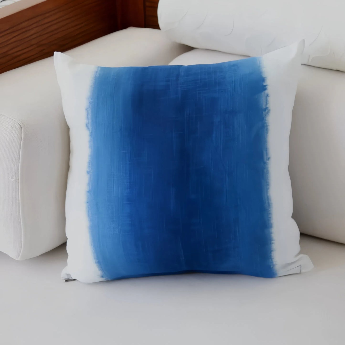 Handmade Indigo Plant-Dyed Pillow Cover