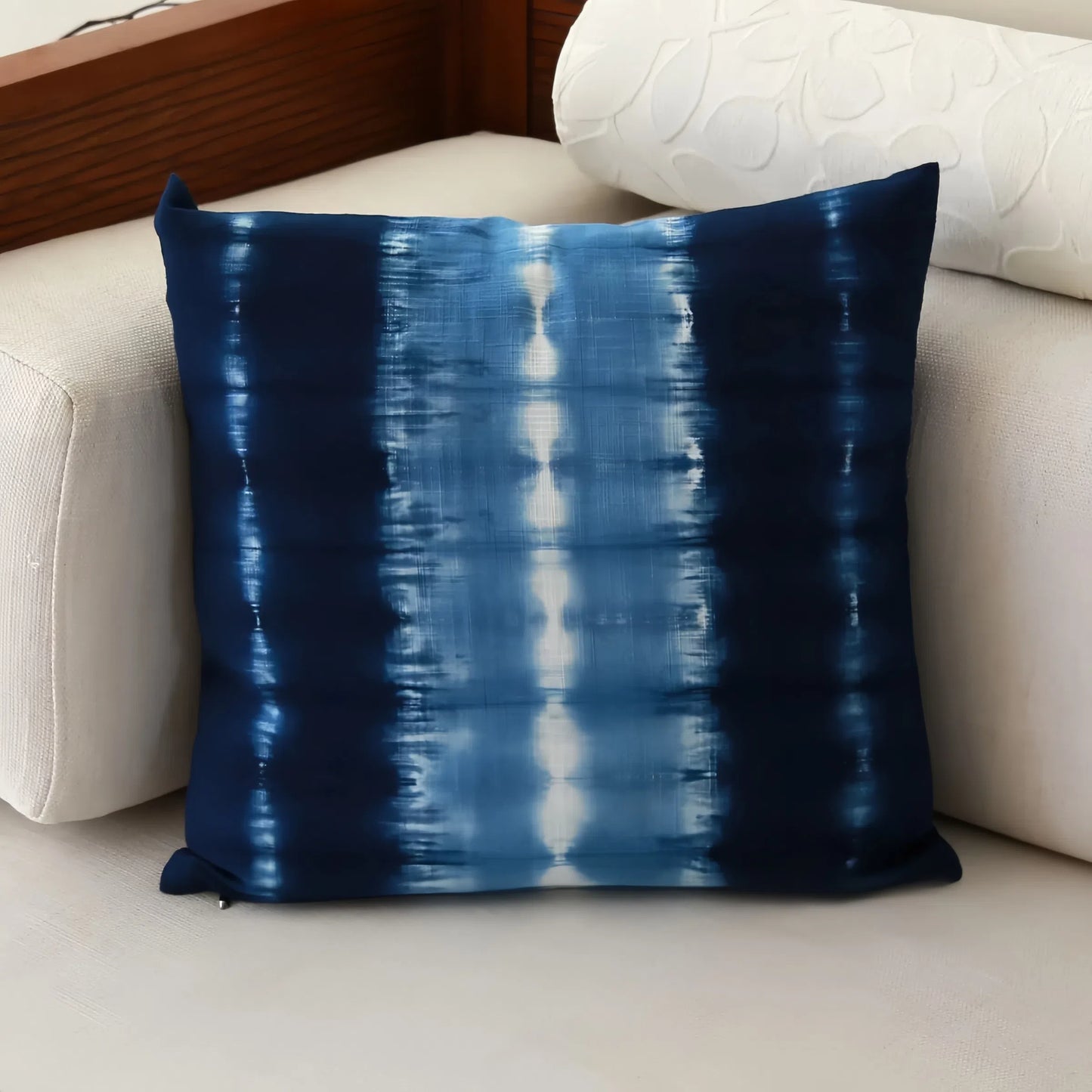Handmade Indigo Plant-Dyed Pillow Cover