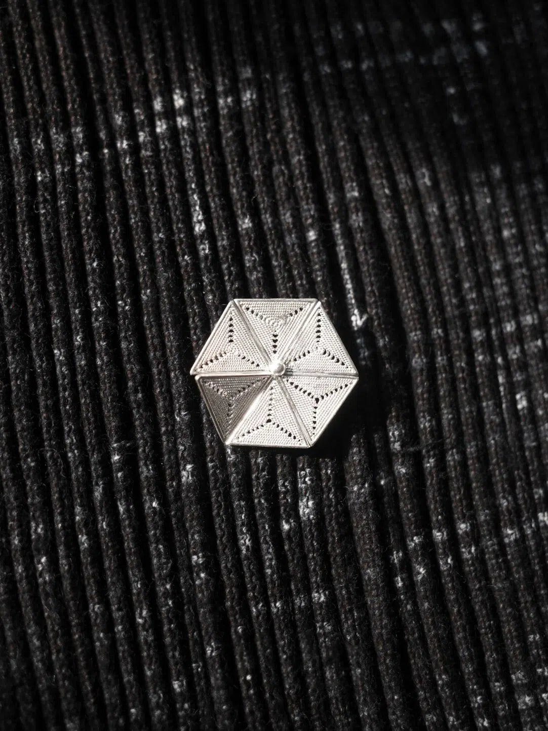 Handcrafted Miao Filigree Silver Earrings – “Snowflake”