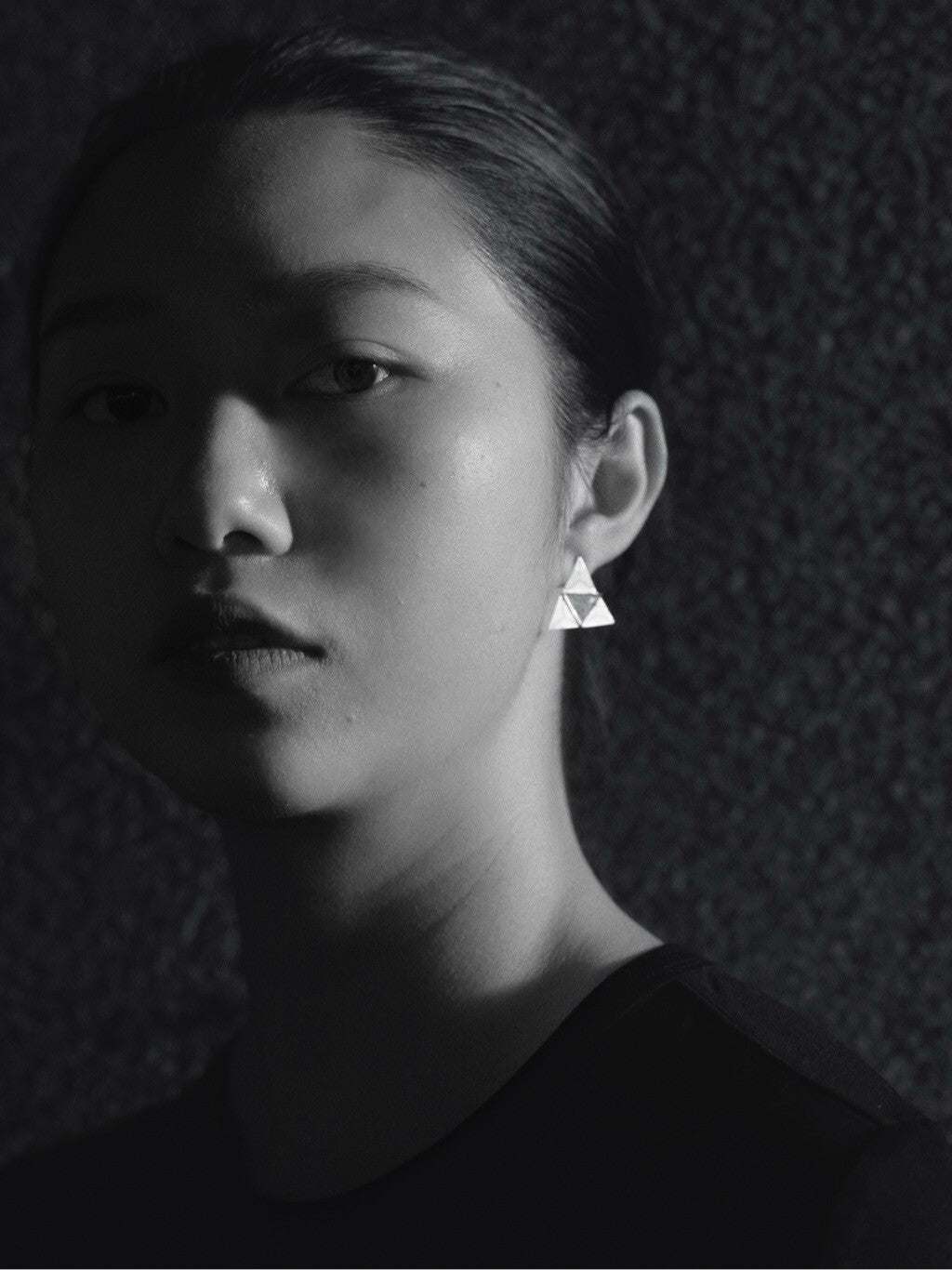 Handcrafted Miao Filigree Silver Earrings – “Triangle Tilt”