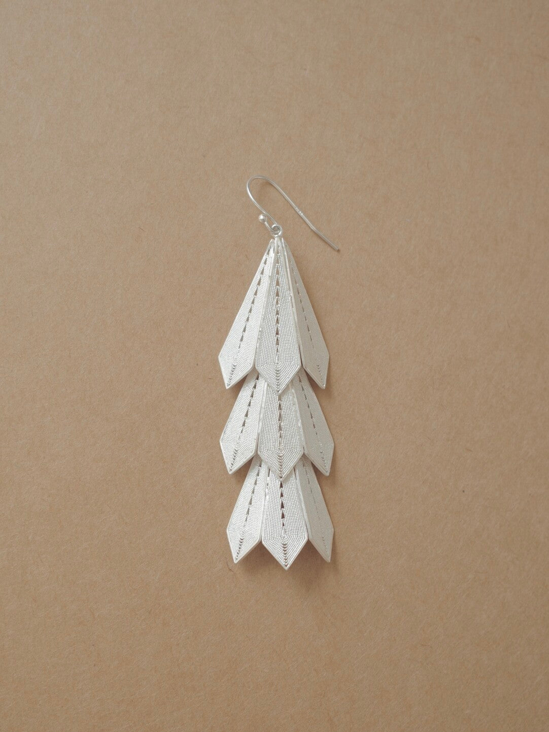 Handcrafted Miao Silver Earrings – “Paper Plane