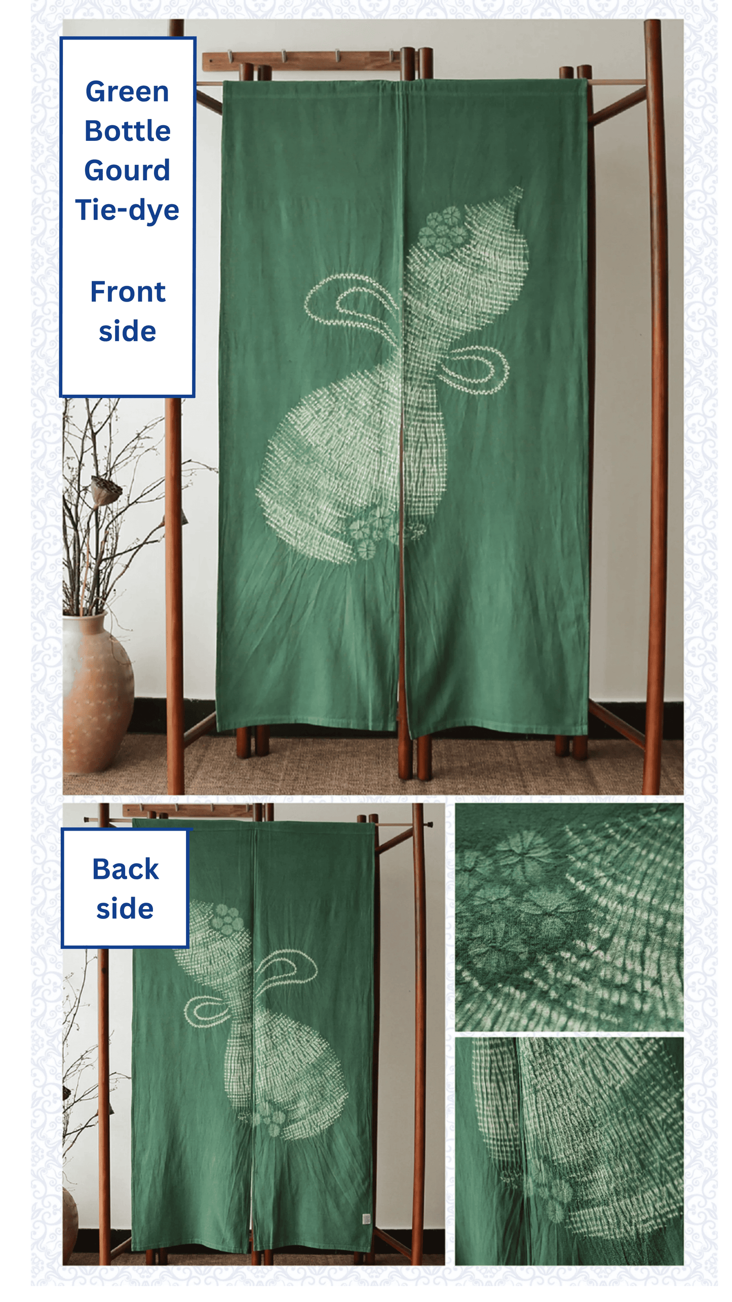 Handmade Tie Dye Doorway Curtain