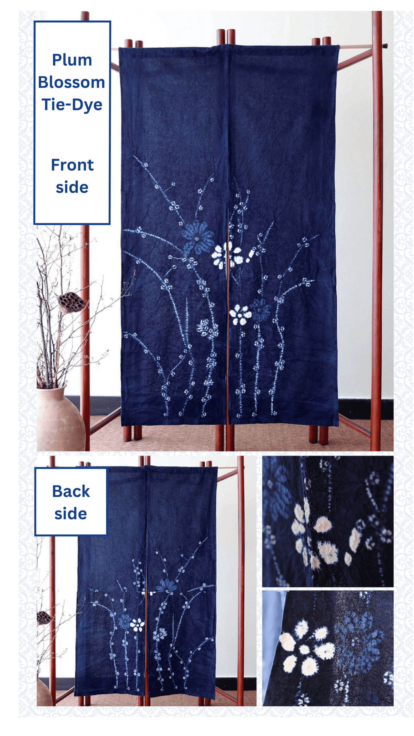 Handmade Tie Dye Doorway Curtain