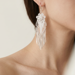 Indigo Cascade Fringe Earrings