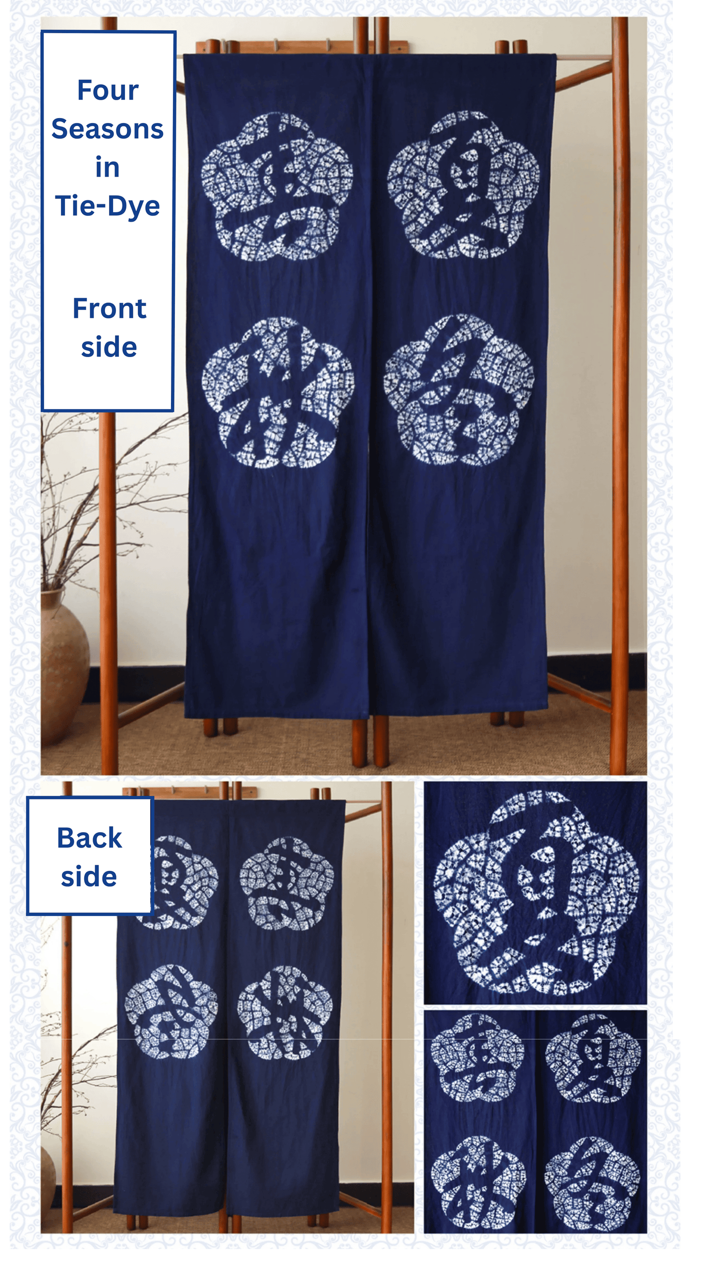 Handmade Tie Dye Doorway Curtain