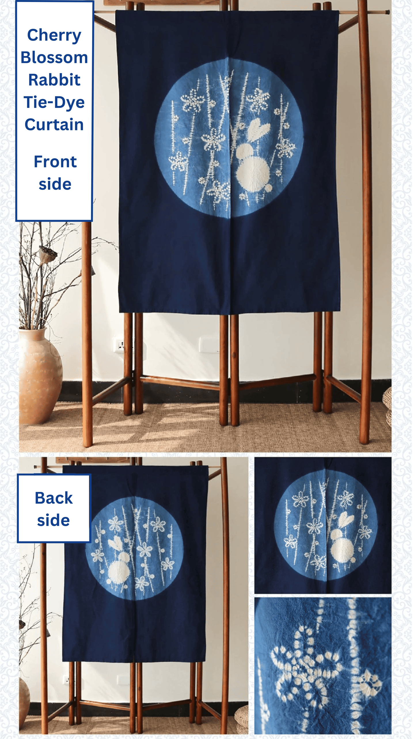 Handmade Tie Dye Doorway Curtain