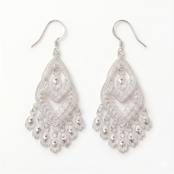 Indigo Chandelier Earrings