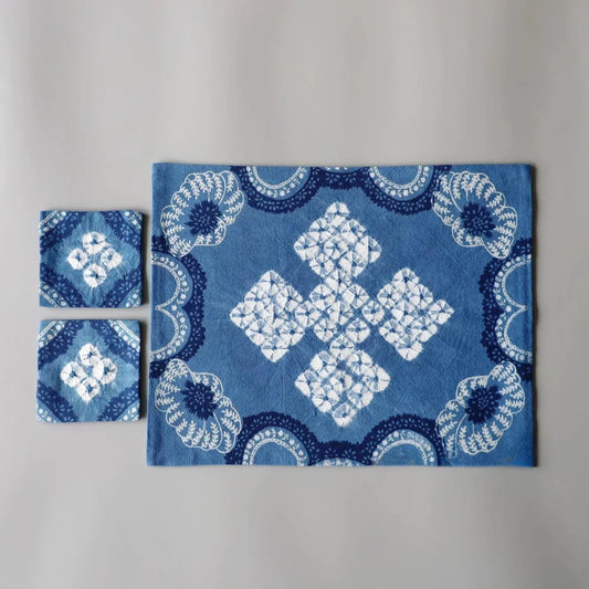 Handmade Square Tie-Dye Tea Mat Set