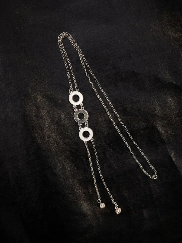 Black-and-White Grid Long Necklace from Atelier Azuree Quan Series