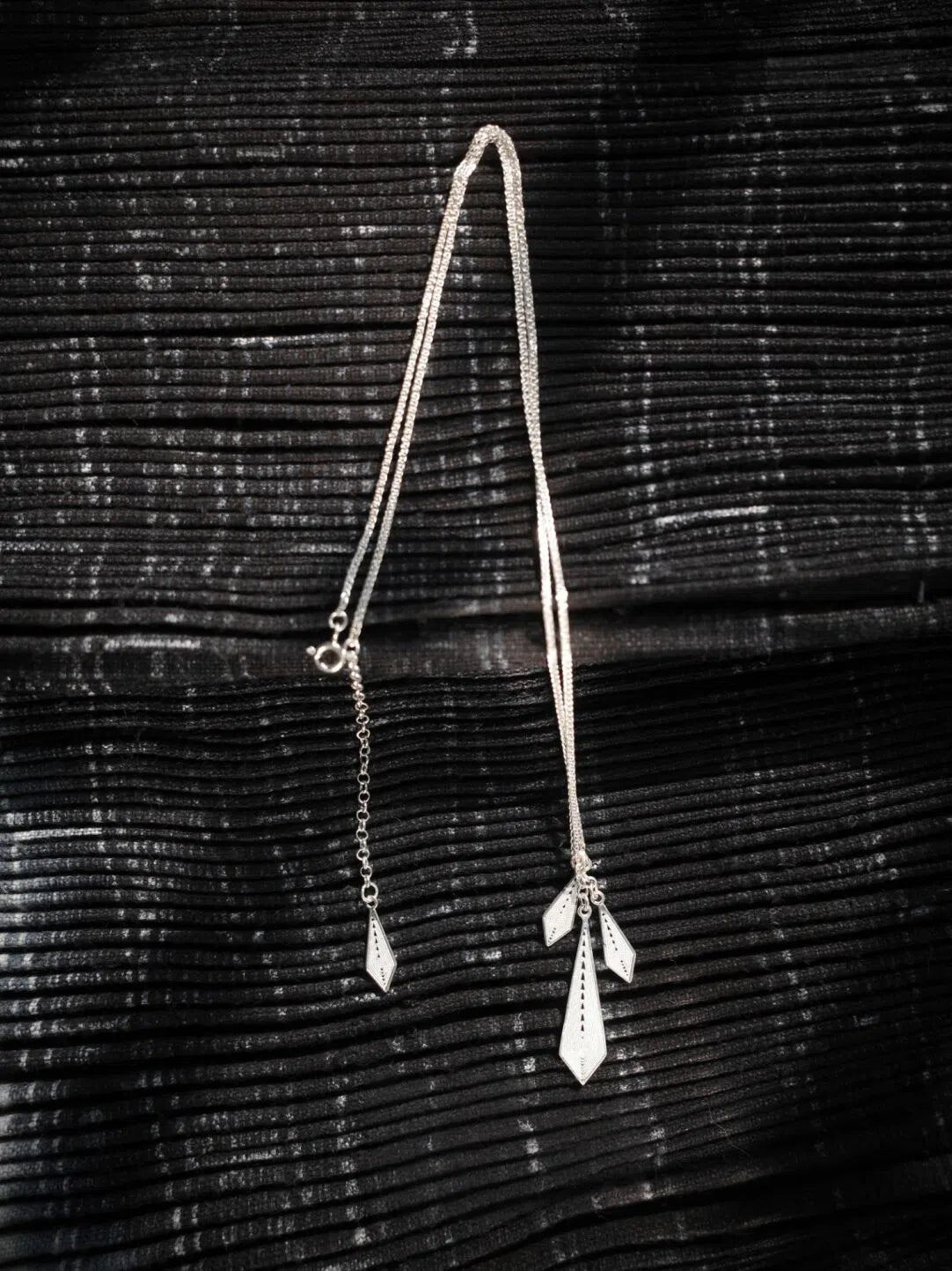 Handcrafted Miao Filigree Silver Necklace – “Silver Drape”