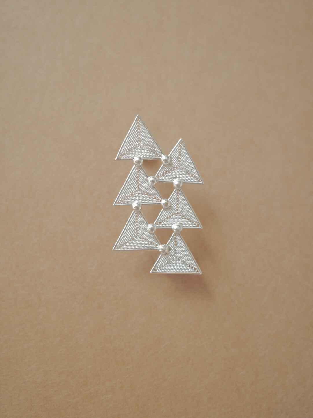 Handcrafted Miao Filigree Silver Earrings – “Arrow”