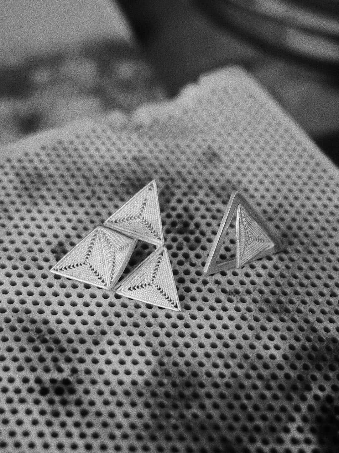 Handcrafted Miao Filigree Silver Earrings – “Window Fold”