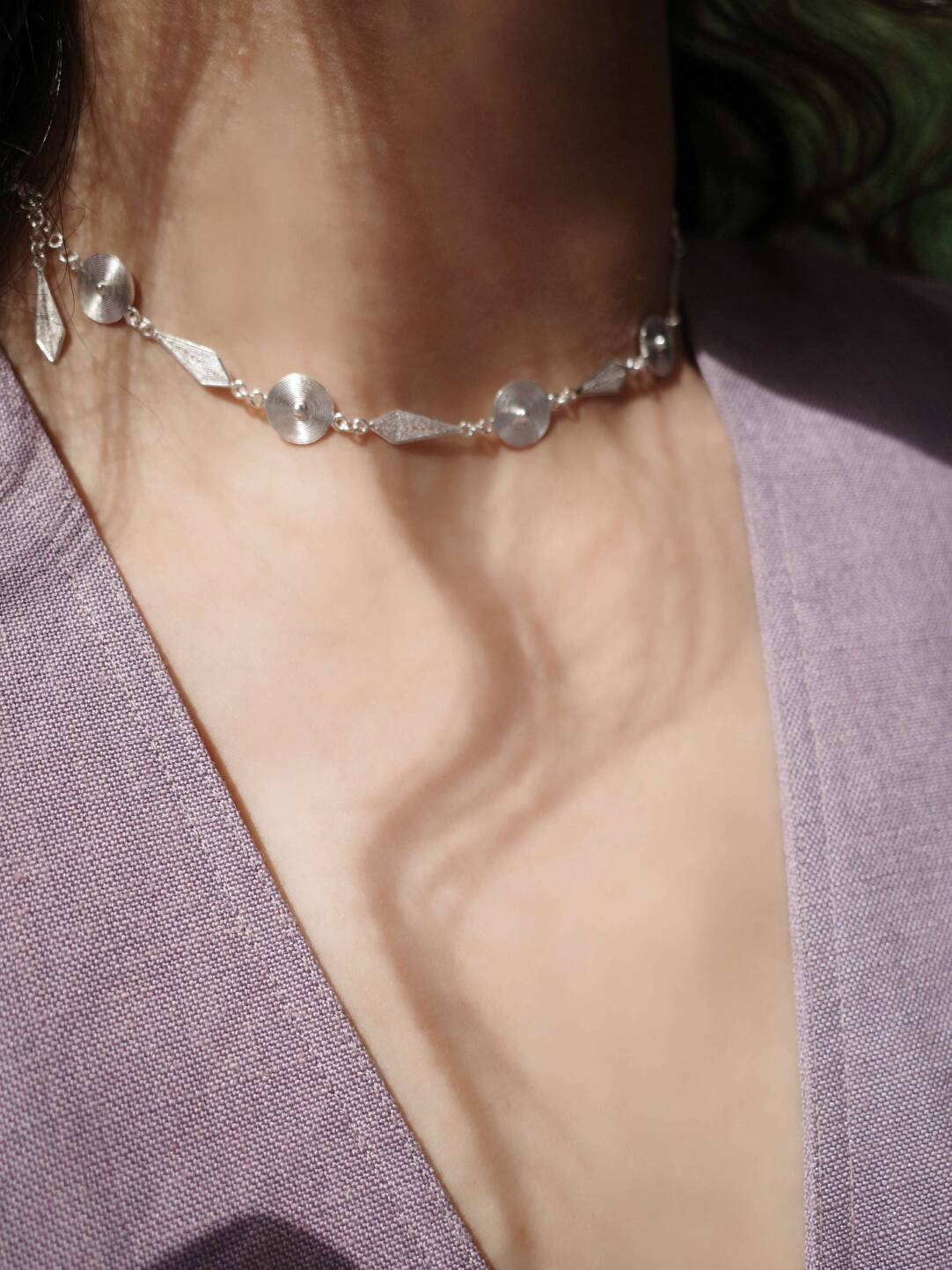 Handcrafted Miao Filigree Silver Bracelet – “Morse Code”